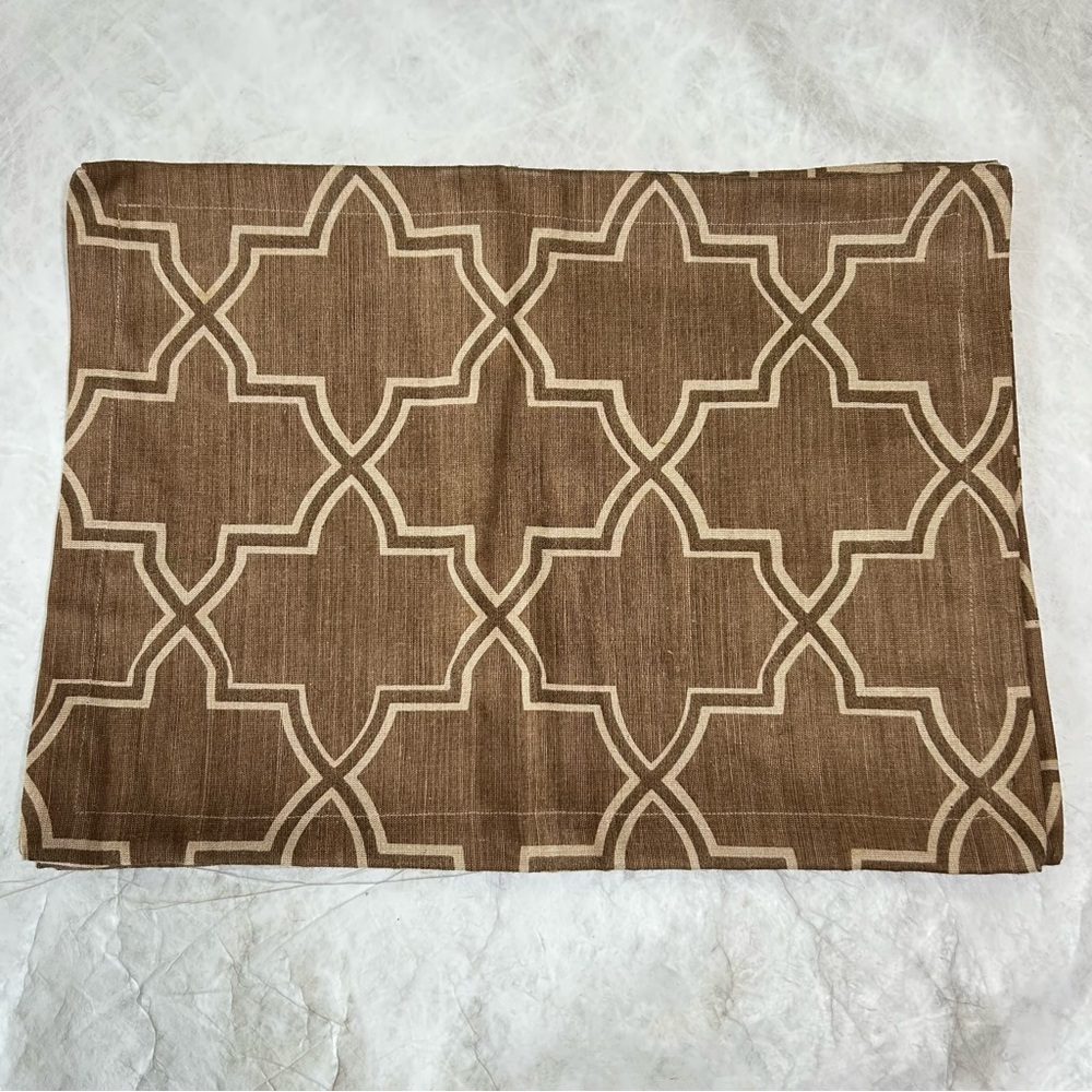 Domain Geometric Brown Jute Placemat Set of 4